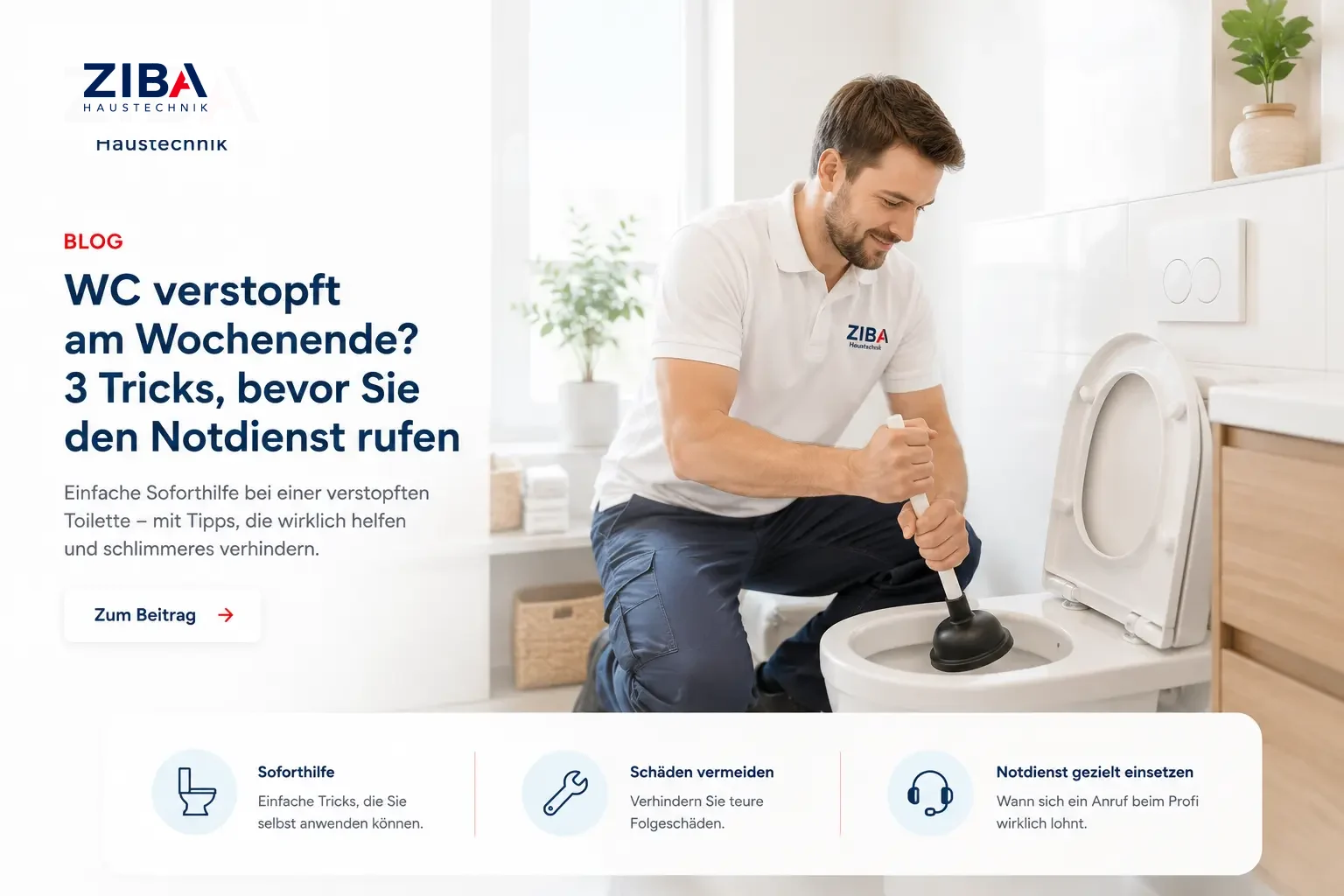 WC verstopft am Wochenende? 3 Tricks, bevor Sie den Notdienst rufen