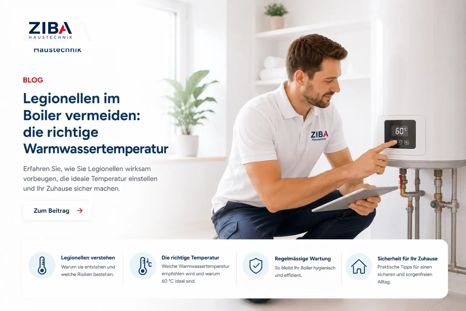 Legionellen im Boiler vermeiden: die richtige Warmwassertemperatur